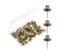 Mr. Pen - Clavos de doble punta para colgar cuadros (80 unidades), color bronce, tachuelas para colgar cuadros, alfileres, chinchetas y colgadore