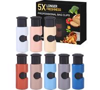 Mr. Pen - Clips para bolsas de pan para apretar y cerrar, paquete de 8, multicolor, clips de pan reutilizables para apretar y bloquear