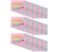 Mr. Pen Estuche de Tela con 3 Agujeros para Carpeta, Color Negro, Juego, Azul y Rosa, 30 Unidades, Moderno