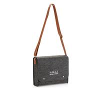 Mr. Pen - Funda para Biblia, tama o mediano, gris, de fieltro, con correas de cuero, para hombre, funda para Biblia, estuche para Biblia, funda p