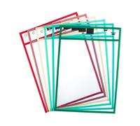 Mr. Pen - Fundas de bolsillo para borrado en seco de 25 x 35 cm (6 unidades), fundas de pl stico para papel de 21,5 x 28 cm, fundas reutilizables