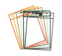 Mr. Pen - Fundas de bolsillo para borrado en seco de 25 x 35 cm (6 unidades), fundas de pl stico para papel de 21,5 x 28 cm, fundas reutilizables