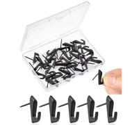 Mr. Pen Ganchos de Alfiler para Colgar Cuadros Paquete de 30 Alfileres Decorativos Negros para Tachuelas de Pared Alfileres de Pared para Colgar