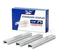 Mr. Pen - Grapas para grapadora, 10000 grapas, grapas de 1/4 pulgadas, capacidad de 20 hojas (26/6), grapas estándar, grapas de oficina, grapas de oficina, sin atascos, grapas estándar, recarga de