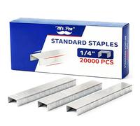 Mr. Pen - Grapas para grapadora, 20000 grapas, recambio de grapas de 1/4 pulgadas, capacidad de 20 hojas (26/6), grapas estándar para grapadora, grapas para grapadora de escritorio, recarga de grapas,