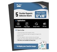 Mr. Pen - Hojas magnéticas adhesivas, 12 x 16 pulgadas, paquete de 5, hoja magnética, papel magnético, hojas de papel magnético, hojas magnéticas con respaldo adhesivo, hoja magnética flexible, imanes