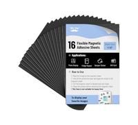 Mr. Pen - Hojas magnéticas adhesivas, 4 x 6 pulgadas, paquete de 20, hojas magnéticas, hojas magnéticas con adhesivo, hojas magnéticas con respaldo adhesivo, papel magnético, hojas de papel magnético