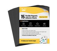 Mr. Pen - Hojas magnéticas adhesivas, 8 x 10 pulgadas, paquete de 15, hojas magnéticas, hojas magnéticas con adhesivo, hojas magnéticas con respaldo adhesivo, papel magnético, hojas de papel magnético