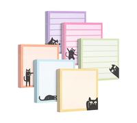 Mr. Pen - Juego de notas adhesivas de gato negro, 3 x 3 pulgadas, 6 blocs, 480 hojas | Notas adhesivas de gato negro, bloc de notas, bloc de notas autoadhesivo para oficina, escuela, hogar, estudio y
