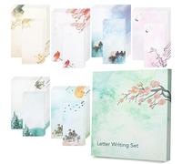 Mr. Pen - Juego de papel de carta y sobres en caja, 30 papeles estacionarios+18 sobres, juegos de papelería, juego de papelería, papel estacionario, juego de papelería de cartas con sobres, papel de