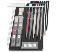 Mr. Pen - Juego de portaminas mec nicas con minas y borradores de repuesto, 5 tama os: 0,3, 0,5, 0,7, 0,9 y 2 mil metros para dibujar y bocetar.