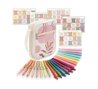 Mr. Pen - Kit de diario b blico con 24 resaltadores y bol grafos, estuche de estudio sin sangrado, regalo de Pascua