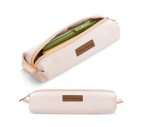 Mr. Pen - Lindo estuche para l pices color beige, multiusos, de lona tipo Biblia