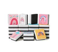 Mr. Pen - Mini borradores de borrado en seco (paquete de 24), 8 borradores magn ticos de estilo bohemio con dise o nico para pizarra blanca.