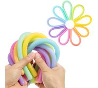 Mr. Pen- Monkey Noodles Fidget Toy 9 Pack Mobernas de malvavisco Color Tema Colorido de silicona no txica Fideos sensoriales para nios Cadena de mo