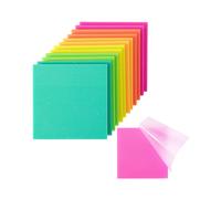 Mr. Pen - Notas adhesivas de pl stico, 3 x 3, 12 blocs, 600 hojas, paleta v vida, blocs de notas autoadhesivos