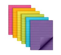 Mr. Pen - Notas adhesivas forradas de 3 x 4, 6 blocs, 60 hojas/bloc, colores vibrantes, notas adhesivas con líneas, blocs de notas adhesivas, bloc de notas adhesivas, notas adhesivas coloridas, notas