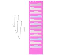 Mr. Pen - Organizador de archivos de pared colgante, 12 bolsillos, rosa, 3 ganchos para puerta incluidos, organizador de archivos sobre la puerta, organizador de carpetas colgantes, organizador de