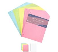 Mr. Pen - Papel de hojas sueltas de colores, rayas anchas, 100 hojas, 8 x 10.5 pulgadas, 3 agujeros perforados, papel de cuaderno