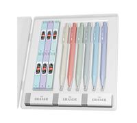 Mr. Pen- Pastel Mechanical Pencil Juego con recargas y borradores de plomo 6 Pack 2 tamaos 0.5 y 0.7 mm Lpices de lpices mecnicos Conjunto de lp
