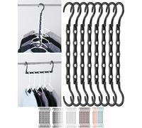 Mr. Pen - Perchas para ahorrar espacio, color negro, paquete de 8, organizadores de ropa, perchas para camisas, ahorradores de espacio mágico en el armario