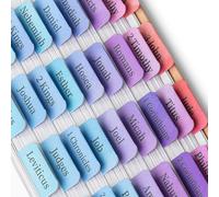 Mr. Pen - Pestañas de la Biblia, 75 pestañas laminadas coloridas para mujeres y hombres, índice bíblico de estudio, etiquetas de libros