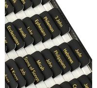 Mr. Pen - Pestañas de la Biblia, 75 pestañas, negras con letras doradas, pestañas laminadas de la Biblia para mujeres y hombres, pestañas de la Biblia para estudio, pestañas de índice de la Biblia,