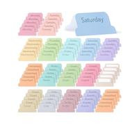 Mr. Pen - Pestañas de planificador semanal, 100 piezas, pestañas de semana para planificador, pestañas de calendario para planificador, calcomanía de índice de calendario, calcomanías de pestañas