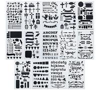 Mr. Pen - Plantilla de diario bíblico, 4.2 x 7 pulgadas, 14 hojas, juego de plantillas, plantillas de diario, plantillas de planificador, plantillas de plástico, plantillas para diario, plantillas