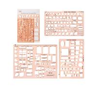 Mr. Pen - Plantillas de diseño de casa, diseño de interiores y muebles, herramientas de dibujo y formas de regla para arquitectura, juego de 3