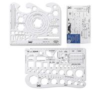 Mr. Pen - Plantillas de paisaje, plantillas arquitectónicas, herramientas de dibujo, herramientas de paisajismo, plantilla de diseño de paisaje, formas de regla de dibujo, plantillas de dibujo