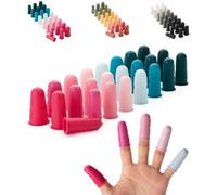 Mr. Pen - Protectores de dedos para pistola de pegamento caliente, 24 unidades, protectores de dedos de silicona, puntas de dedos de goma, cubiertas de goma para dedos, protector de puntas de dedos de