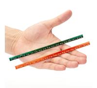 Mr. Pen - Regla arquitect nica peque a de aluminio de 6 pulgadas (paquete de 2), regla de bolsillo verde y naranja, regla triangular, juego de re