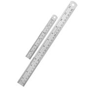 Mr. Pen Reglas, regla de metal, paquete de 2, regla de 12 pulgadas, regla de 6 pulgadas, regla de acero, regla de acero inoxidable, regla escolar, regla con centímetros y pulgadas, regla de dibujo,