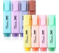 Mr. Pen - Resaltador pastel, 8 piezas, estilo tanque, punta biselada, lindo resaltador b blico que no sangra, tiles escolares