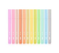 Mr. Pen - Resaltadores est ticos, 12 unidades, punta biselada, colores macarrones, lindos resaltadores, colores surtidos, resaltadores y bol graf