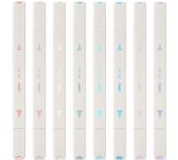 Mr. Pen - Resaltadores est ticos, 8 unidades, colores pastel apagados, punta biselada doble y punta fina, resaltador b blico sin sangrado, juego