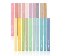 Mr. Pen - Resaltadores estéticos, 20 piezas, punta de cincel, colores pastel, resaltador bíblico sin sangrado, resaltadores de colores surtidos, juego de resaltadores pastel, regalos de Navidad