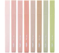 Mr. Pen - Resaltadores estéticos, 8 piezas, punta de cincel, colores bohemios, resaltador bíblico sin sangrado, colores surtidos, lindo