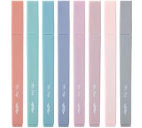 Mr. Pen - Resaltadores estéticos lindos, 8 piezas, punta de cincel, colores terrosos, colores surtidos, juego de resaltadores pastel de la Biblia que no se corre, suministros para el regreso a la