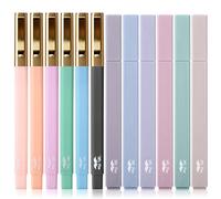 Mr. Pen - Resaltadores estéticos y bolígrafos sin sangrado, paquete de 12, color pastel, tinta negra, resaltadores sin sangrado para biblias