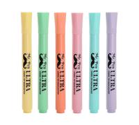 Mr. Pen - Resaltadores pastel estilo tanque, paquete de 6, punta biselada, multicolor, para Biblia