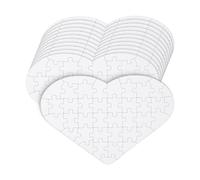 Mr. Pen - Rompecabezas en blanco, paquete de 12, 40 piezas/paquete, 9.3 x 6.2 pulgadas, rompecabezas blanco en forma de corazón, rompecabezas en blanco para dibujar, rompecabezas blanco, piezas de