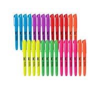 Mr. Pen - Rotuladores fluorescentes fluorescentes, colores surtidos, 28 unidades, fluorescentes, suministros escolares, rotuladores fluorescentes, rotuladores de colores, subrayadores amarillos