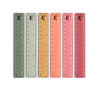 Mr. Pen- Ruler 6 Inch 6 Pack Vintage Colors Rulers for Kids Rulers for School Clear Plastic Ruler Kids Ruler Back to School Supplies