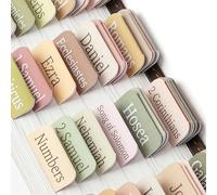 Mr. Pen - Tabs de la Biblia, 75 pestañas, tema boho, pestañas de Biblia laminadas para mujeres y hombres