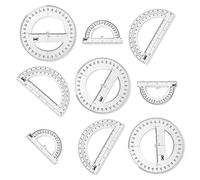 Mr. Pen- Transportador de 9 piezas, juego de transportador, regla transportadora, herramientas de dibujo, herramientas de dibujo, transportadores, juego de aula de transportadores, transportador grande, protector para geometría, juego de matemáticas, juego de geometría