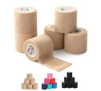 Mr. Pen - Vendaje autoadhesivo, paquete de 6, color piel, 2 pulgadas x 5 yardas, vendajes cohesivos, envoltura médica, cinta de vendaje autoadhesiva