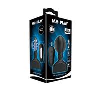 Mr Play – Plug anal hinchable 12.1 cm negro con control remoto 150 g 1 ud