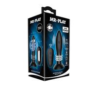 Mr play - plug con bolas rotadoras negro control remoto